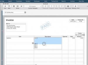 Solution: Printing Multiple Lines of Text on Quickbooks 2015-2016 Invoice