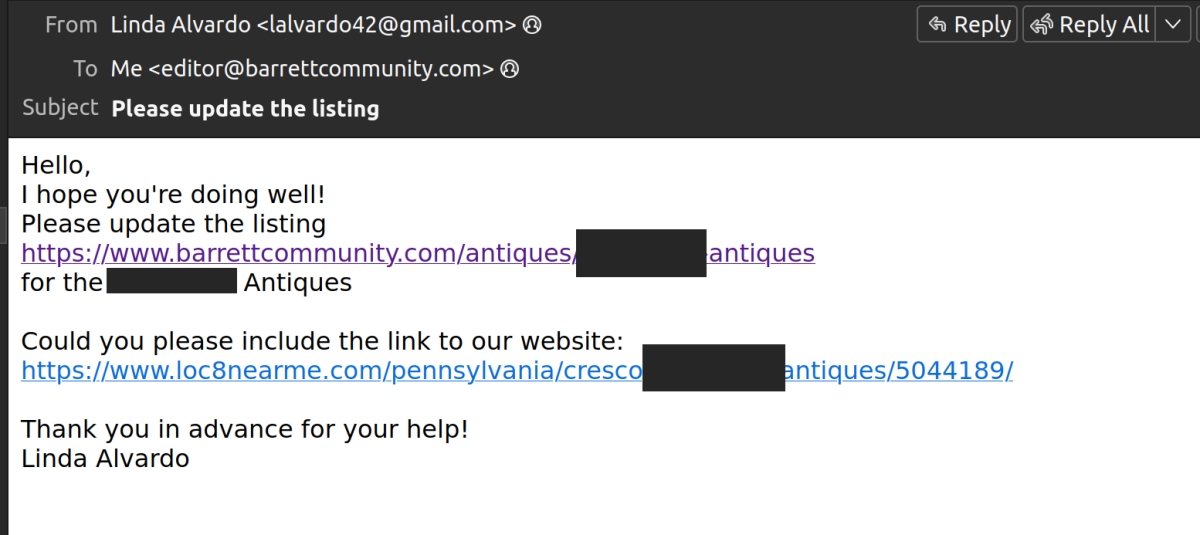 Link Building SEO Directory Scam Alert: loc8nearme.com