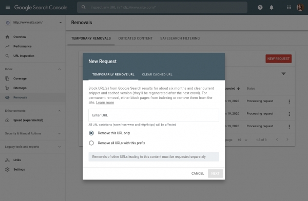 Google Search Console launches new removals tool