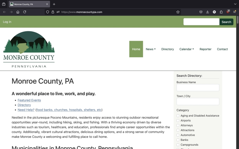 Introducing MonroeCountyPA.com: Empowering Community Engagement and Transparency