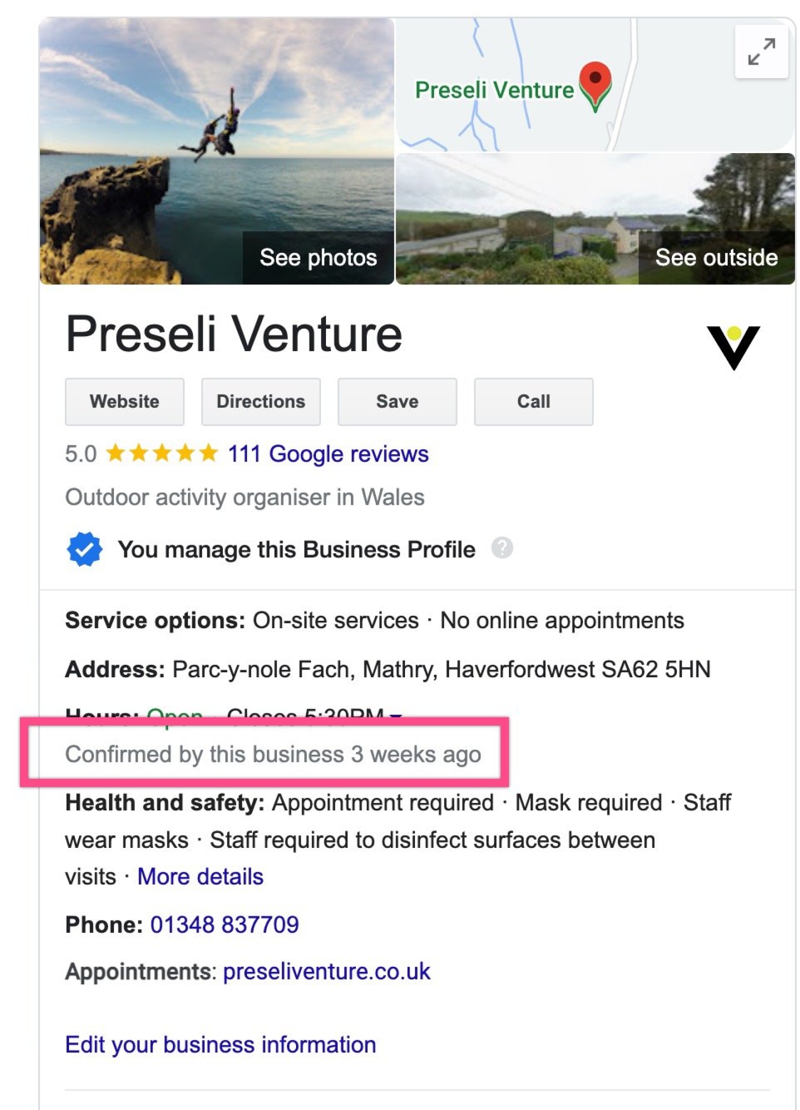 &quot;Confirmed&quot; label coming for Google Business Profiles