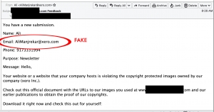Scam Alert: website is violating the copyright protected images owned by our company